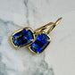 Earth Collection Deep Ocean 5.95ctw Blue Sapphire Drop Earrings in 18k Yellow Gold