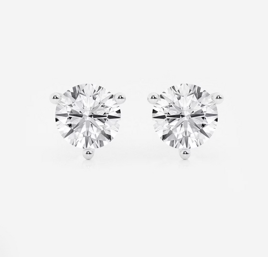 1.03-4.16ctw Diamond Studs in White Gold