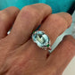 Earth Collection 18K Dragonfly Sugar Loaf Cabachon Tourmaline and Diamond Ring