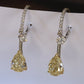 Passion Collection natural yellow & white diamond drop earrings