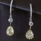 Passion Collection natural yellow & white diamond drop earrings