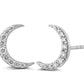 Celestial Collection 18K WG Luna Crescent diamond earrings 22D 0.19ctw