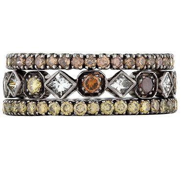 Sethi Couture Art Deco Diamond Stack Ring Set